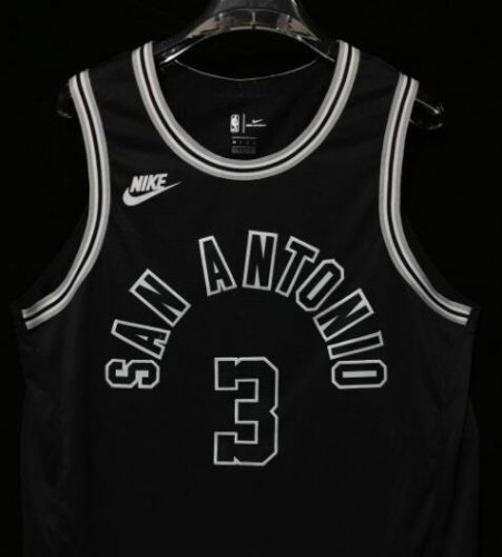 3 Johnson San Antonio Spurs 2022-23 Classic Edition Black Jersey player version